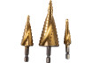 Step Drill Bits Hex Shank 1/4" HSS &Oslash;4-12,4-20,4-32mm Set thumbnail