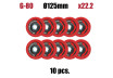 Disc oala pentru slefuit ceramic 125 mm G-80 thumbnail