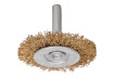 Wire wheel brush brassed ø75mm (3") with shank thumbnail