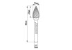 Tungsten Carbide Burr type GX &Oslash;10x20 &oslash;6mm RDP thumbnail