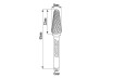 Tungsten Carbide Burr type LX &Oslash;08x22 &oslash;6mm RDP thumbnail