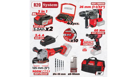 R20 Set 3 Masini 2x5Ah + 6 RDP-BXS1 image