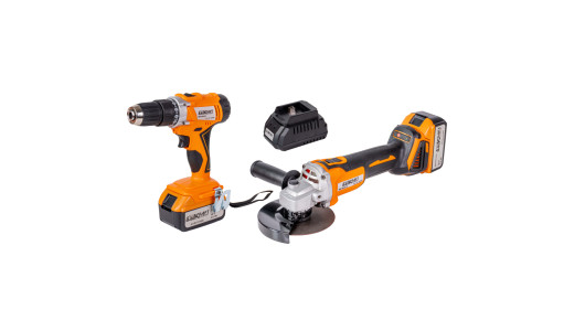 Brushl. Ang. Gr. & Hammer Drill 18V 2x4Ah Case BK-AGCDL2 image