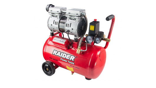 Компресор&nbsp; 24L 0.75kW тих безмаслен RAIDER RD-AC07 image