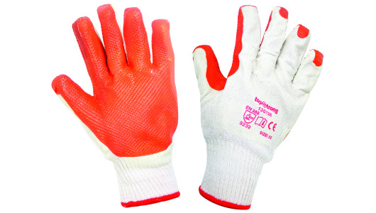 Knitted white shell,with red rubber palm TS-RU 002 image