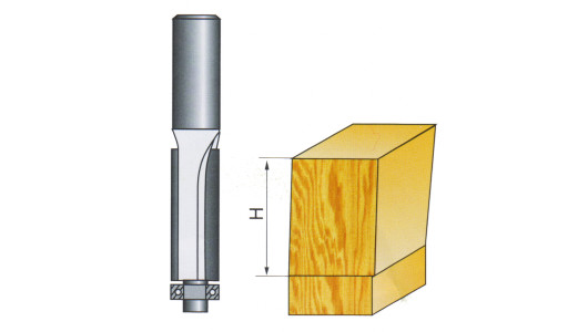 Router Bit &oslash;9.5mm H38mm shank &oslash;8mm with bearing image