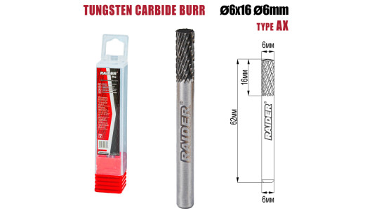 Freza debavurare Tungsten Carbon tip AX &Oslash;06x16 &oslash;6mm RDP image