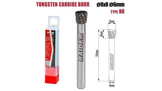 Freza debavurare Tungsten Carbon tip NX &Oslash;08x08 &oslash;6mm RDP image
