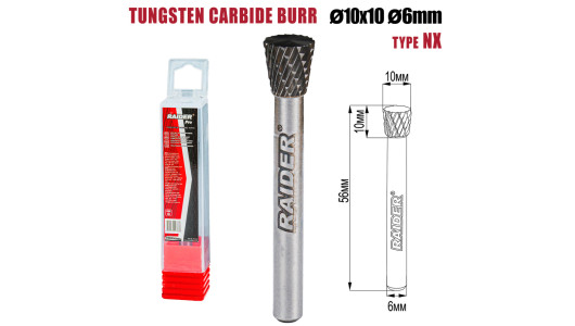 Freza debavurare Tungsten Carbon tip NX &Oslash;10x10 &oslash;6mm RDP image