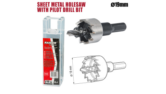 Carota pentru tabla &Oslash;19mm cu pilot HSS image