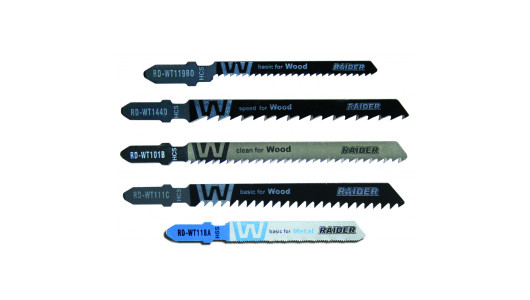 Assorted Jigsaw Blades "T" Shank 5pcs. Set image