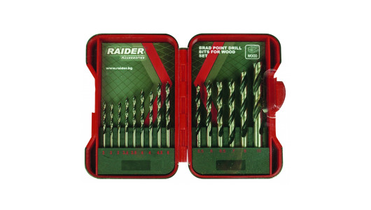 Brad point drill bits for wood 15pcs. &oslash;3-10mm Set image