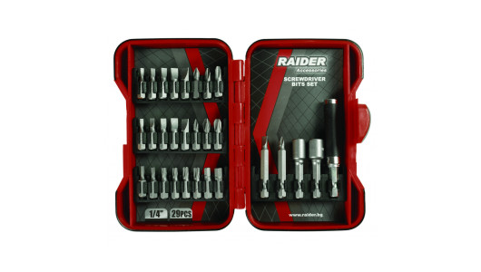 Накрайници 1/4" 29 бр. к-т RAIDER image