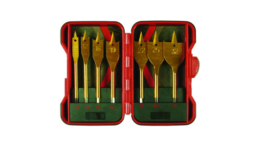 Flat Speed spade bits for wood 1/4" hex 7pcs. Set image
