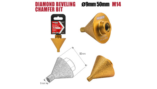 Боркорона Конусна за фаски Diamond &Oslash;9 x 50мм x M14 image