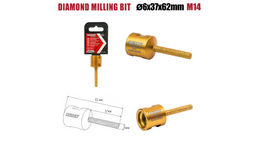 Борче абразивнo Diamond Special &Oslash;6&times;37&times;62mm&times;M14 image