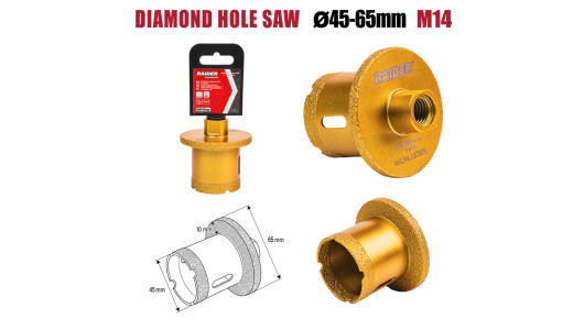 P&acirc;nză diamantată tip carotă pentru chiuvete &Oslash;45&ndash;65 mm M14 image