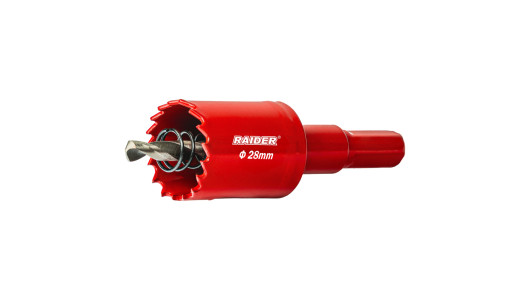 HSS bi-metal holesaw &Oslash;28mm with Co Pilot drill bit and shank image