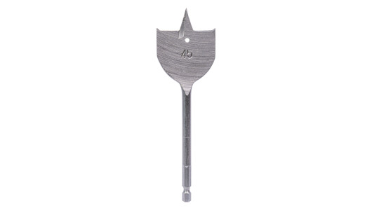 Burghiu plat 1/4" x 45mm HEX pentru lemn image