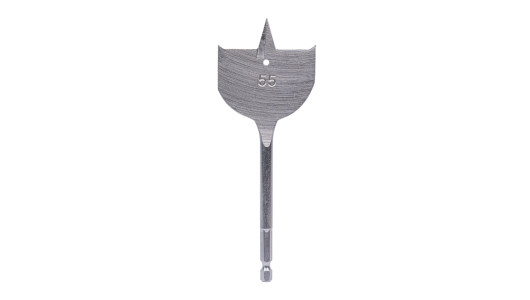 Burghiu plat 1/4" x 55mm HEX pentru lemn image