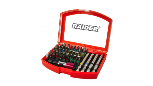 Накрайници и магн. държач бърз захват 1/4" 42 бр. к-т RAIDER image