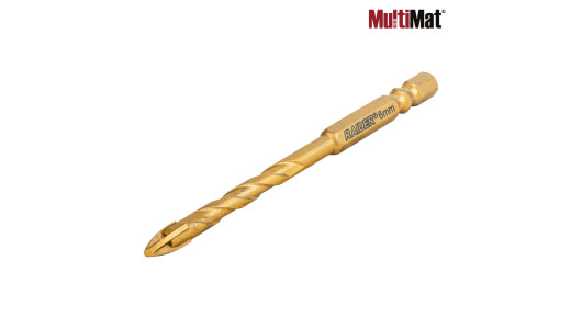 Drill Bit MultiMat 4Cut TIN Hex 1/4" &Oslash;6 mm image