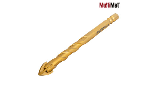Drill Bit MultiMat 4Cut TIN Hex 1/4" &Oslash;10 mm image