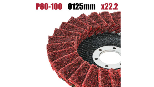 BBL Non-woven Flap Disc 125mm medium Red image