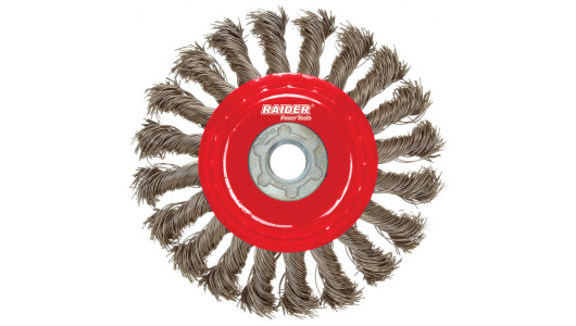 Twist Knot Wire Saucer Cup Brush &oslash;100mm for Angle Grinder image