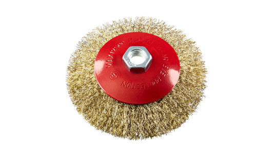 Четка телена за ъглошлайф конусна месинг &Oslash;125mm M14 image