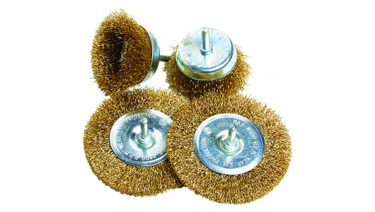 Wire brushes brassed with shank 20pcs set image
