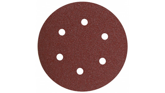 Paper sanding discs Velcro &oslash;150mm K 120 10pcs with holes image