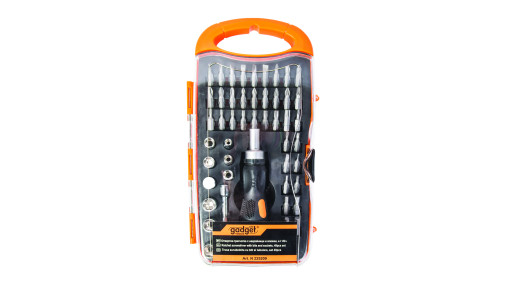 Ratchet screwdriver w. bits/sockets, 49pcs set GD image