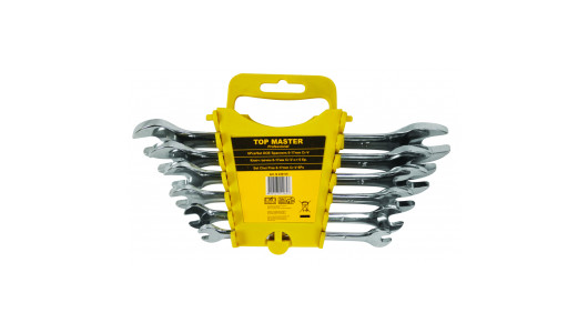 Double open end spanners 6-17mm set 6pcs CR-V TMP image