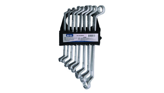 Bi-hexagonal ring spanners 6-22mm set 8pcs BS image