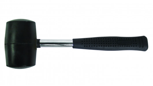 Rubber mallet with metal handle black 340g BS image