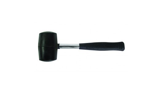 Rubber mallet with metal handle black 340g BS image