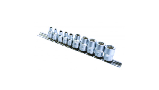Set star socket 1/4" & 3/8" 10pcs CR-V TMP image
