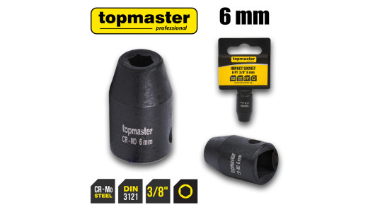 Impact socket 3/8" x 6 mm TMP image