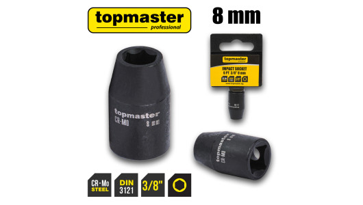 Вложка ударна 6 стенна 3/8"х8mm TMP image