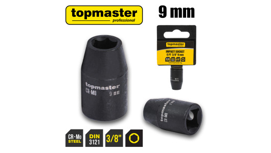 Impact socket 3/8" x 9 mm TMP image