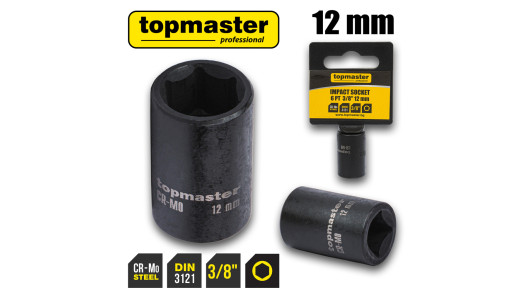 Impact socket 3/8" x 12 mm TMP image