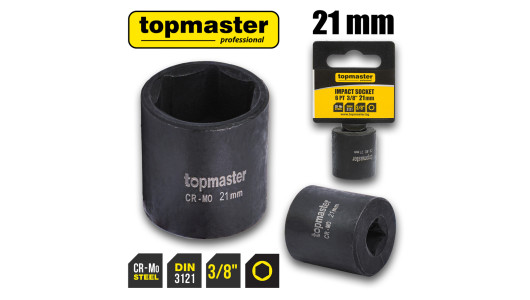 Impact socket 3/8" x 21 mm TMP image