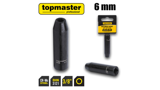 Вложка ударна удължена 6 стенна 3/8" х 6mm TMP image
