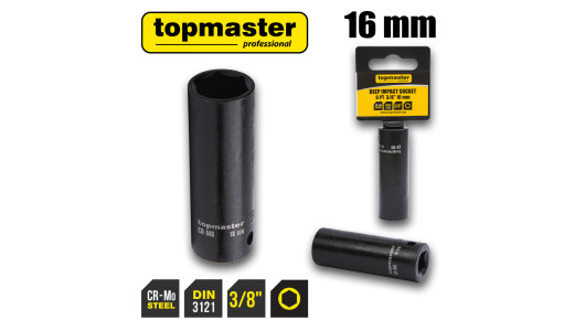 Вложка ударна удължена 6 стенна 3/8" х 16mm TMP image