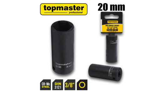 Вложка ударна удължена 6 стенна 3/8" х 20mm TMP image