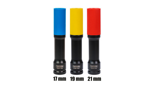 Set 3 tubulare de impact 1/2" 17,19,21mm cu protectie 150mm image