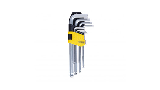 Long arm ball point hex key 1.5-10mm set 9pcs CR-V TMP image