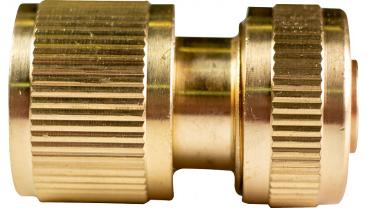 Brass 1/2” hose connector with stop TG image