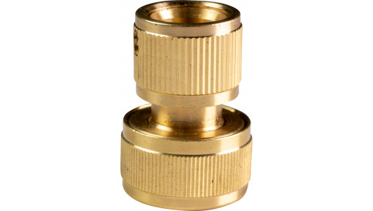 Brass 3/4” hose connector with stop TG image